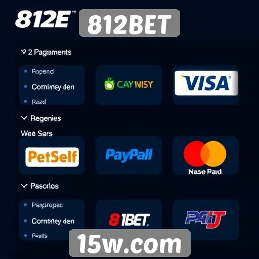 Os métodos de pagamento disponíveis no 812BET